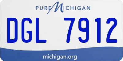 MI license plate DGL7912