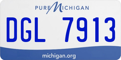 MI license plate DGL7913