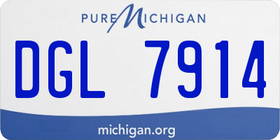 MI license plate DGL7914
