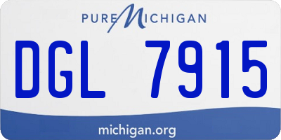 MI license plate DGL7915