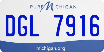 MI license plate DGL7916