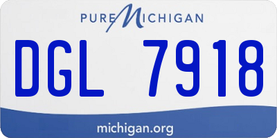 MI license plate DGL7918