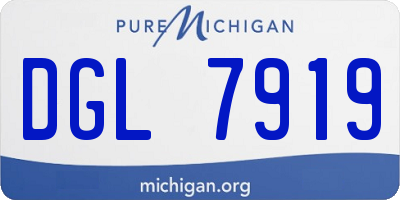 MI license plate DGL7919