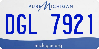 MI license plate DGL7921