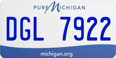 MI license plate DGL7922