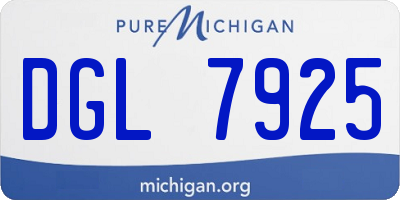 MI license plate DGL7925