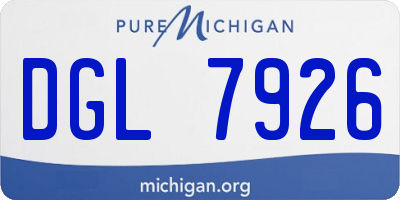 MI license plate DGL7926