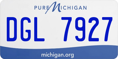 MI license plate DGL7927