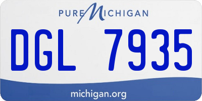 MI license plate DGL7935