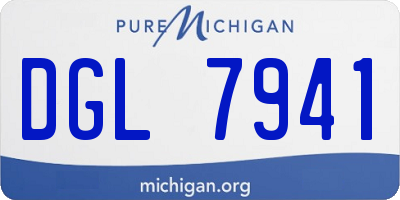 MI license plate DGL7941
