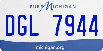 MI license plate DGL7944