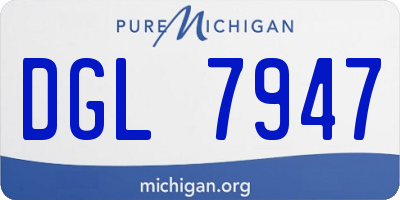 MI license plate DGL7947