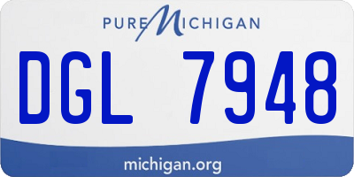 MI license plate DGL7948