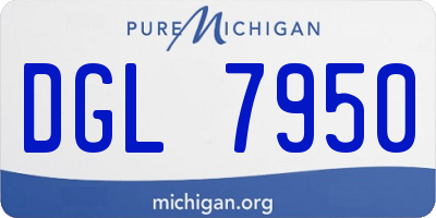 MI license plate DGL7950