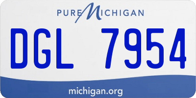 MI license plate DGL7954