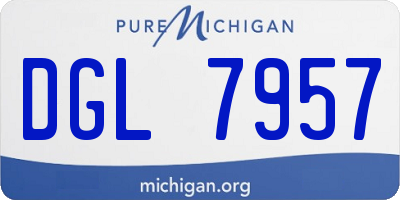 MI license plate DGL7957