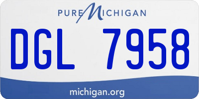 MI license plate DGL7958