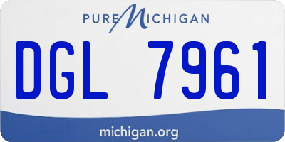 MI license plate DGL7961