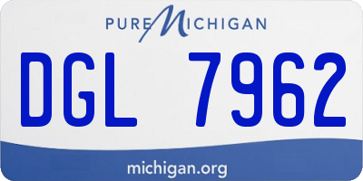 MI license plate DGL7962