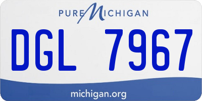 MI license plate DGL7967