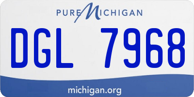 MI license plate DGL7968
