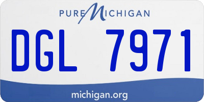 MI license plate DGL7971