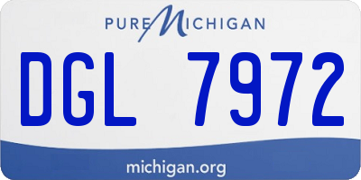 MI license plate DGL7972