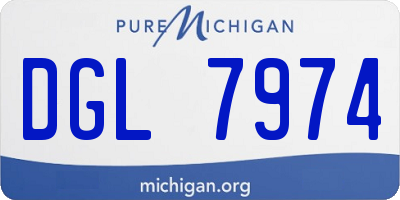 MI license plate DGL7974