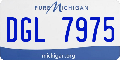 MI license plate DGL7975