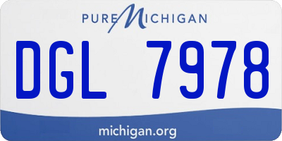 MI license plate DGL7978