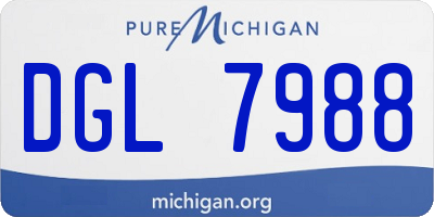 MI license plate DGL7988