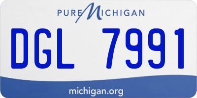 MI license plate DGL7991