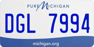 MI license plate DGL7994