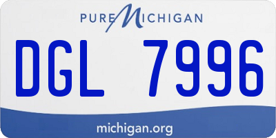 MI license plate DGL7996
