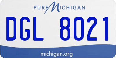 MI license plate DGL8021