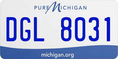 MI license plate DGL8031