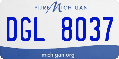 MI license plate DGL8037