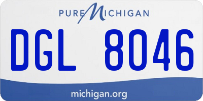 MI license plate DGL8046