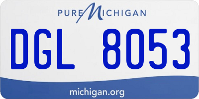 MI license plate DGL8053