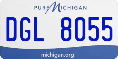 MI license plate DGL8055