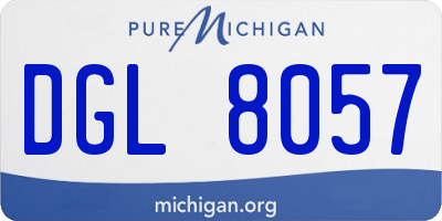 MI license plate DGL8057