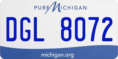 MI license plate DGL8072
