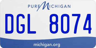 MI license plate DGL8074