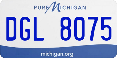 MI license plate DGL8075