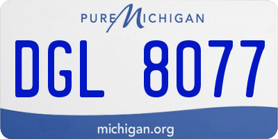 MI license plate DGL8077