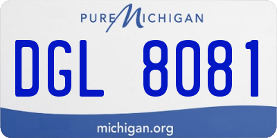 MI license plate DGL8081