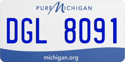 MI license plate DGL8091