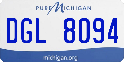 MI license plate DGL8094