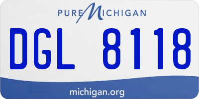 MI license plate DGL8118