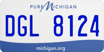 MI license plate DGL8124